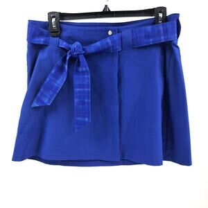 Nike Golf Womens Skirt 6 Dri-Fit Wrap‎ Belted Snap Tennis Athletic Cobalt Blue